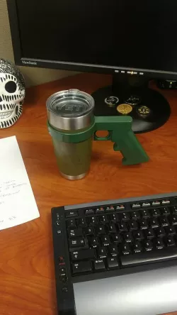Rifle Grip and trigger coffee holder