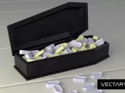 Vampire Coffin Candy Box for Halloween