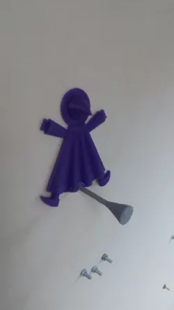 Witch splat with broom