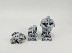Worn and Broken Dwarven Statues