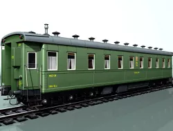 6-axle passenger railcar 3D model