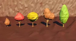 AAA Low Poly Nature Tree Models 3D Low-poly  3D model