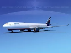 Airbus A330-300 Aeroflot 3D model