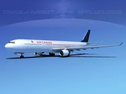 Airbus A330-300 Air Canada 3D model