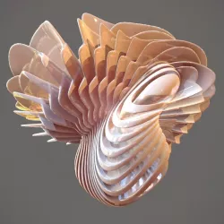 Alien Rib Cage Hart Low-poly  3D model