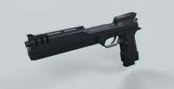 Auto-9 gun from RoboCop 1987 3D model