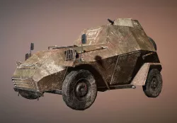 BA-64 Lowpoly armored car-Game ready Low-poly  3D model