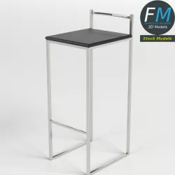 Bar Stool 2 Low-poly  3D model