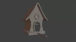 Bird house  Low-poly  3D model