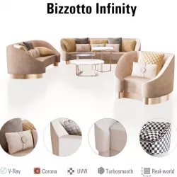 Bizzotto Infinity furniture set 3D model