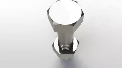 Bolt and nut 3D model