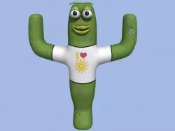 Cartoon Cactus Character 3D model