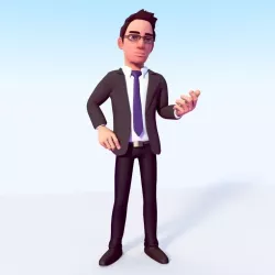 CARTOON OFFICE MAN 3D model