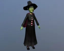 Cartoon Witch 3D model