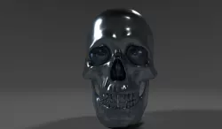 Chrome skull 3D model