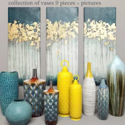 Collection vases 6 3D model
