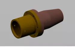 Convergent nozzle; to achieve high speed airflow.