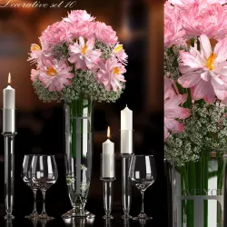 Decorative vase set 3D model