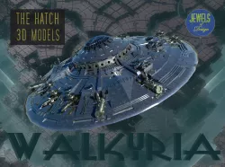 Dieselpunk airship The Walkyria 3D model