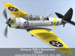 Douglas TDB-1 Devastator - 71S16  3D model