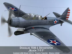 Douglas TDB-1 Devastator - 7T7  3D model