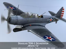 Douglas TDB-1 Devastator - T1  3D model