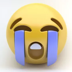 Emoticon bawling 3D model