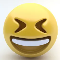 Emoticon LOL 3D model
