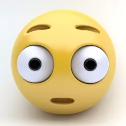 Emoticon SURPRISED Low-poly  3D model
