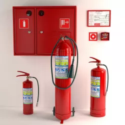 Fire extinguishers and Fire equipment 3D model