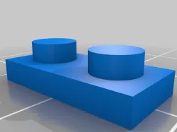 Flat 2x1 Lego Brick