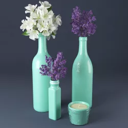 Flowers in the bottles 3D model