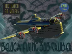  Flying submarine  Cruiser 3D model