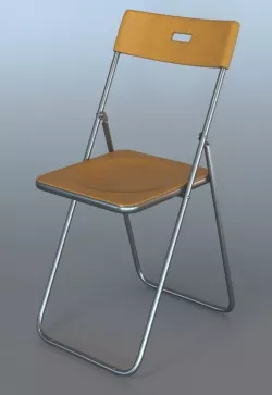 Foldable plastic chair 3D model