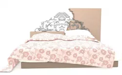 Futuristic bed with stone elements  3D model
