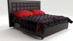Gothic style Linens on the bed 3D model