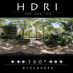HDRI 2 PARK WITH HOTEL 3D model
