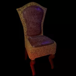 High-Back Chair Low-poly  3D model