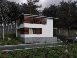 House in forest scene 3D model
