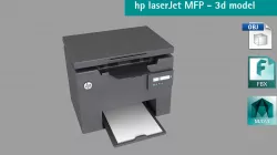 Hp LaserJet Pro MFP  Low-poly  3D model