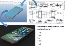 iPhone 7 Plus - original dimensions 3D model
