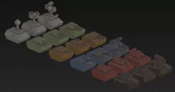Low-Poly Tanks Low-poly  3D model