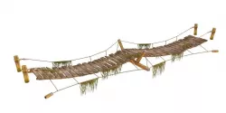 Lowpoly Jungle Bridge  Low-poly  3D model