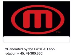 Makerbot logo generated by PixSCADâ„¢