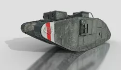 Mark V British Heavy Tank WW1 3D model