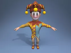 Medieval character jester 04 Low-poly  3D model