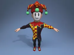 Medieval character jester 06 Low-poly  3D model
