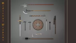 Medieval weapon pack Low-poly  3D model