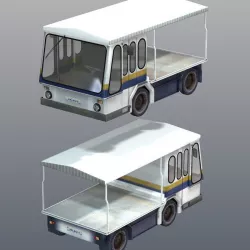 Milk Truck and Accessories 3D model