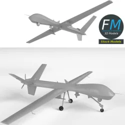 MQ9 Reaper UAV Drone two models gear up or down 3D model
